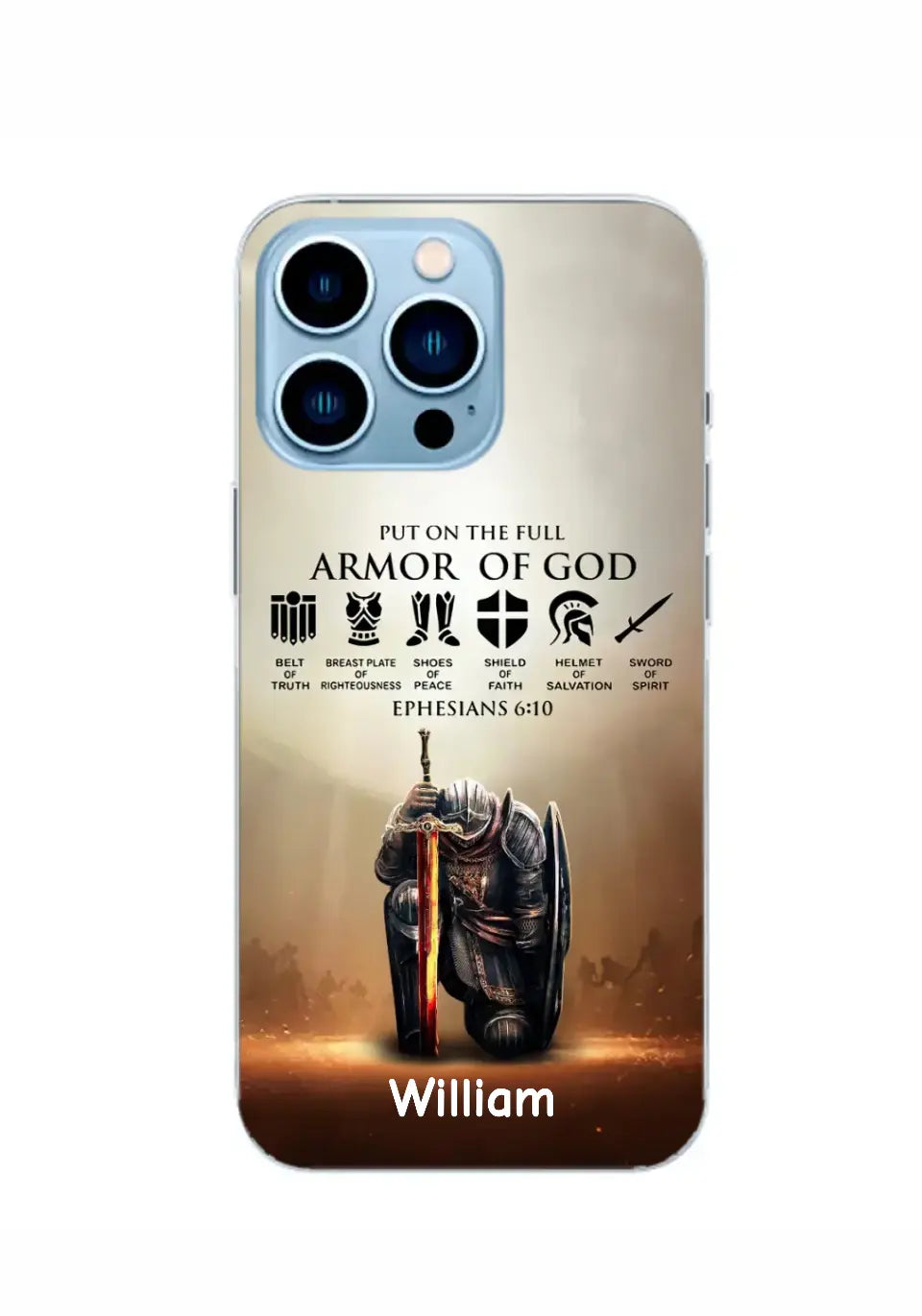 Personalized Full Armor Of God iPhone case