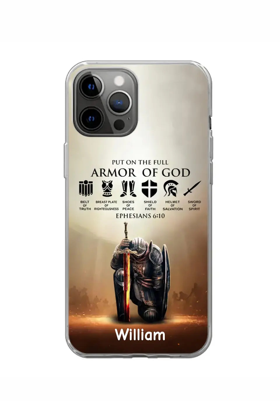 Personalized Full Armor Of God iPhone case