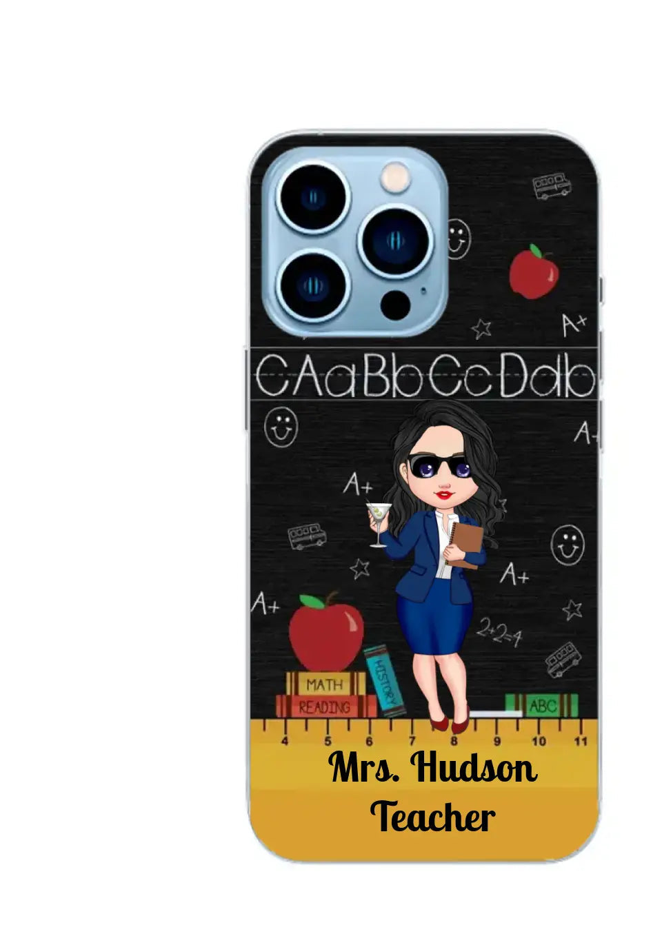 Teacher Blackboard Background Personalized iPhone case - Clear Case