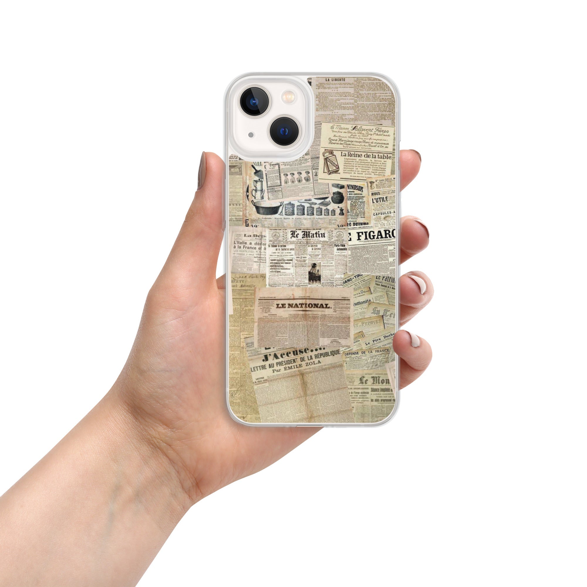 Newspaper Clear Case/Cover for iPhone®
