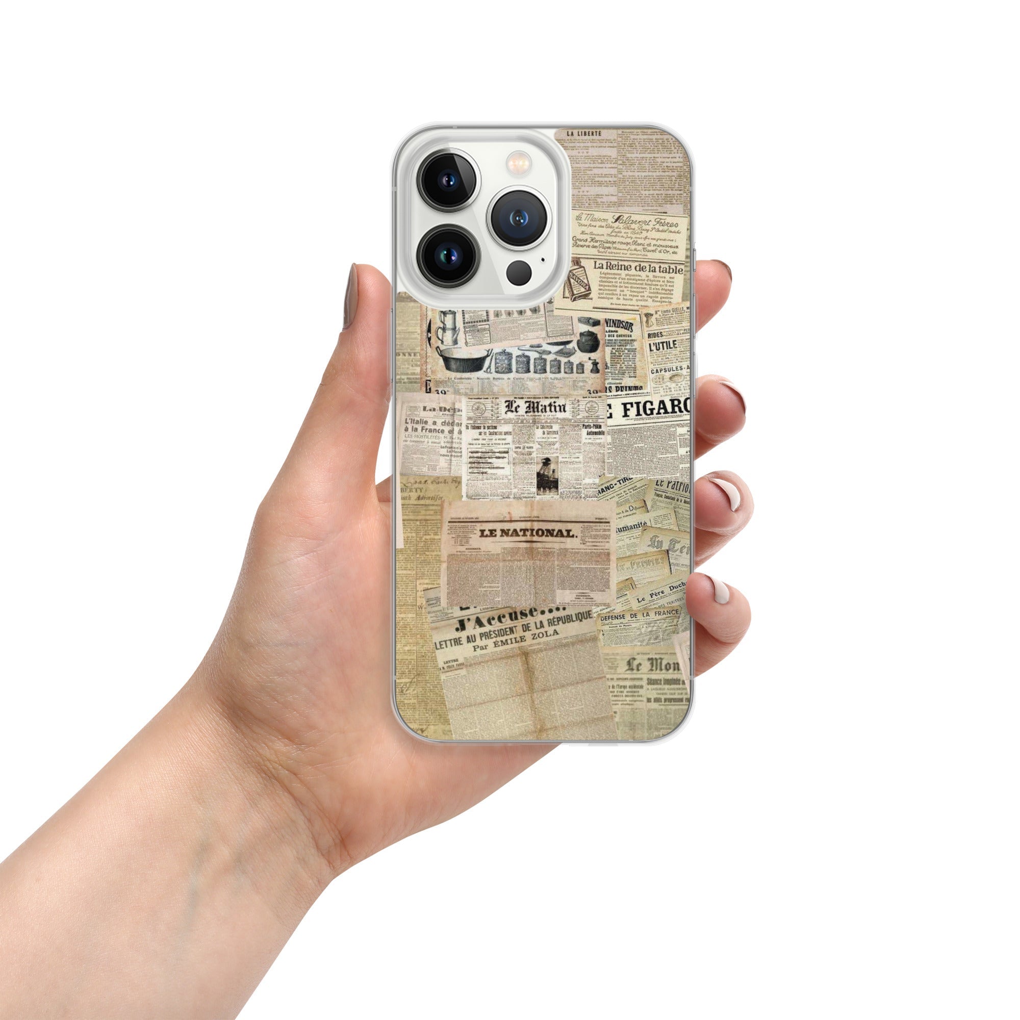 Newspaper Clear Case/Cover for iPhone®